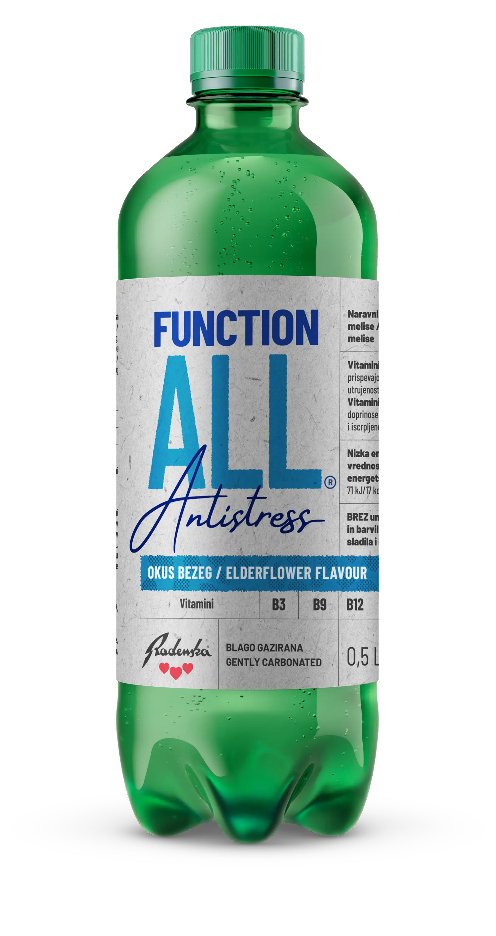 Radenska, Ujë Functionall, Antistress, plastikë, 0,5 L